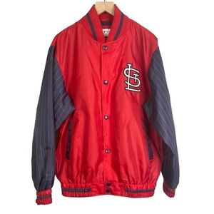 MLB Genuine Merchandise Men’s St. Louis Cardinals Baseball Snap Front Jacket